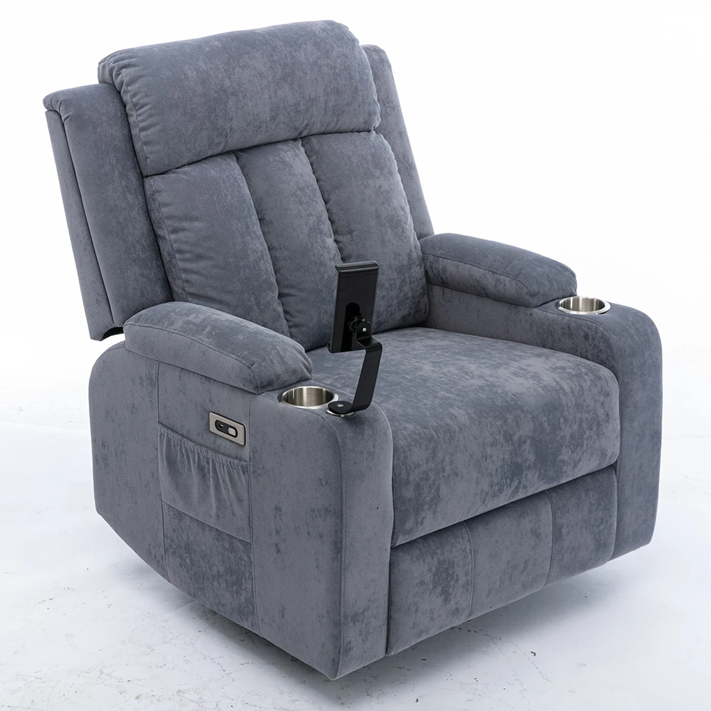 Hot Sale Modern Fabric Manual Reclining Single Recliner Sofa Chair With Cup Holder
