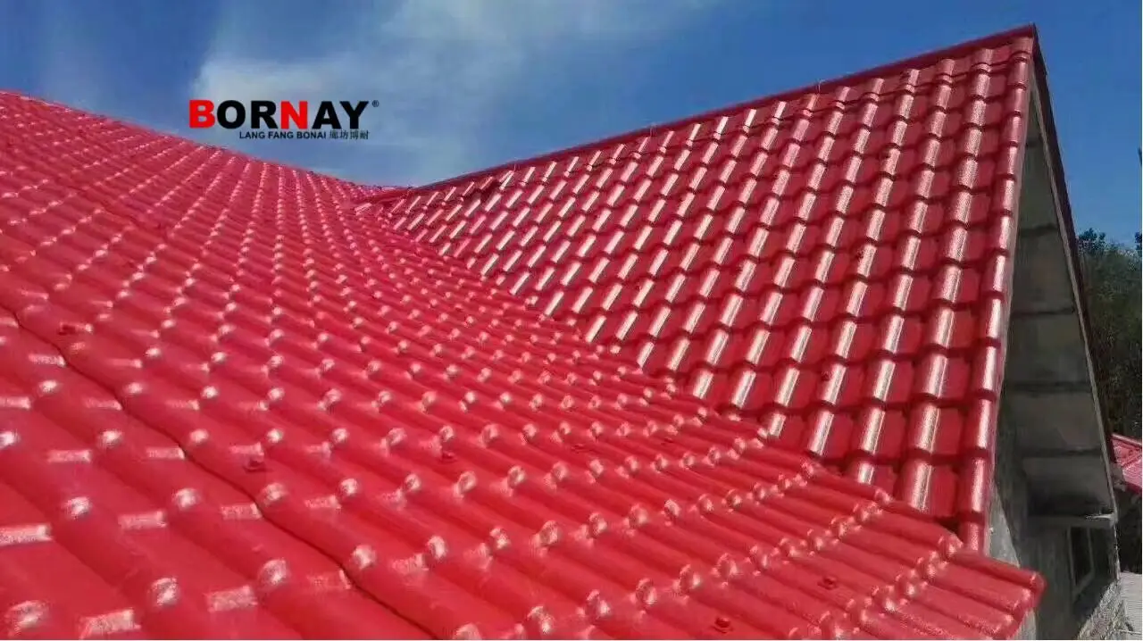 ASA PVC resin tile produced by China Bonai is suitable for Chinese classical architecture