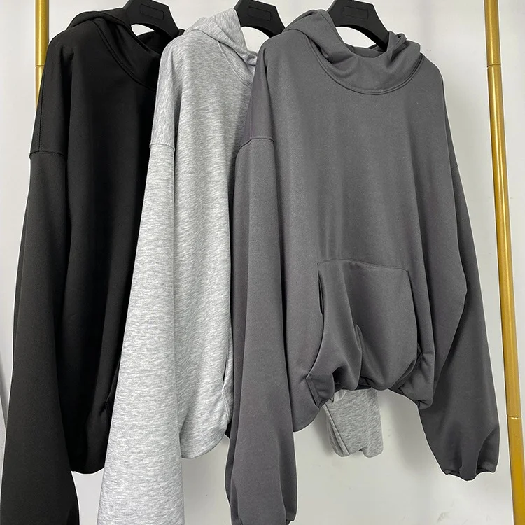 New Arrival  Design Oversized Cropped Hoodie Men Manufacturers Custom Casual Hoodies