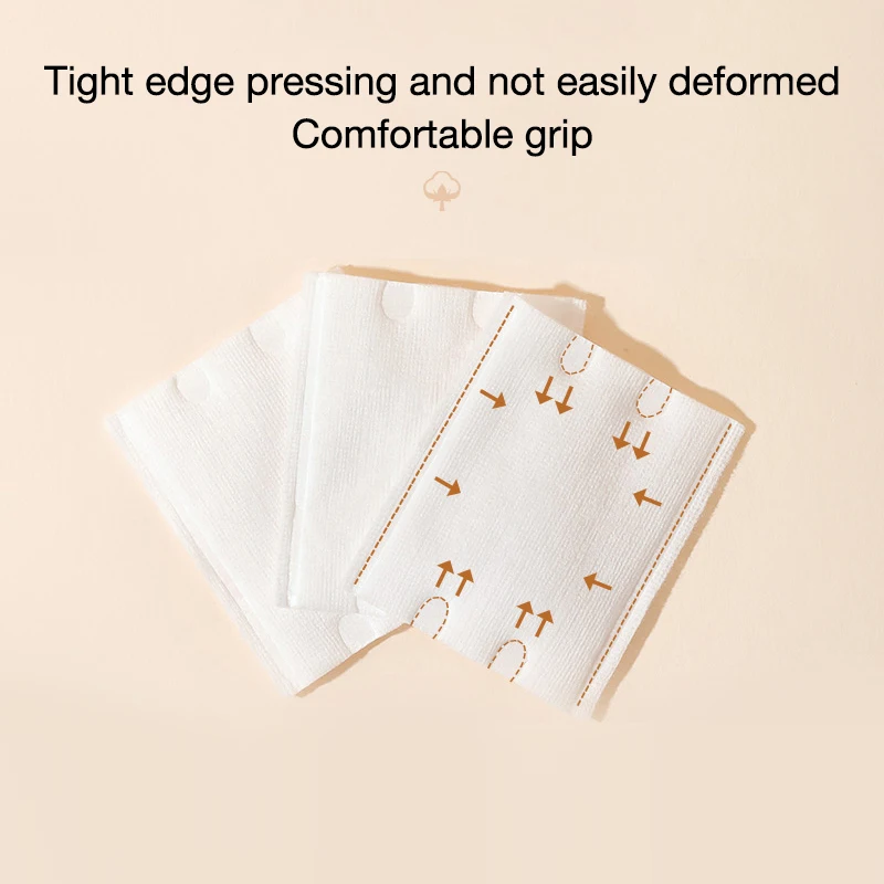 Environmental Friendly Disposable Round Two Way Facial Cleaning OEM Square Lint Free Nail Make-up Removal Cotton Pads for Tone