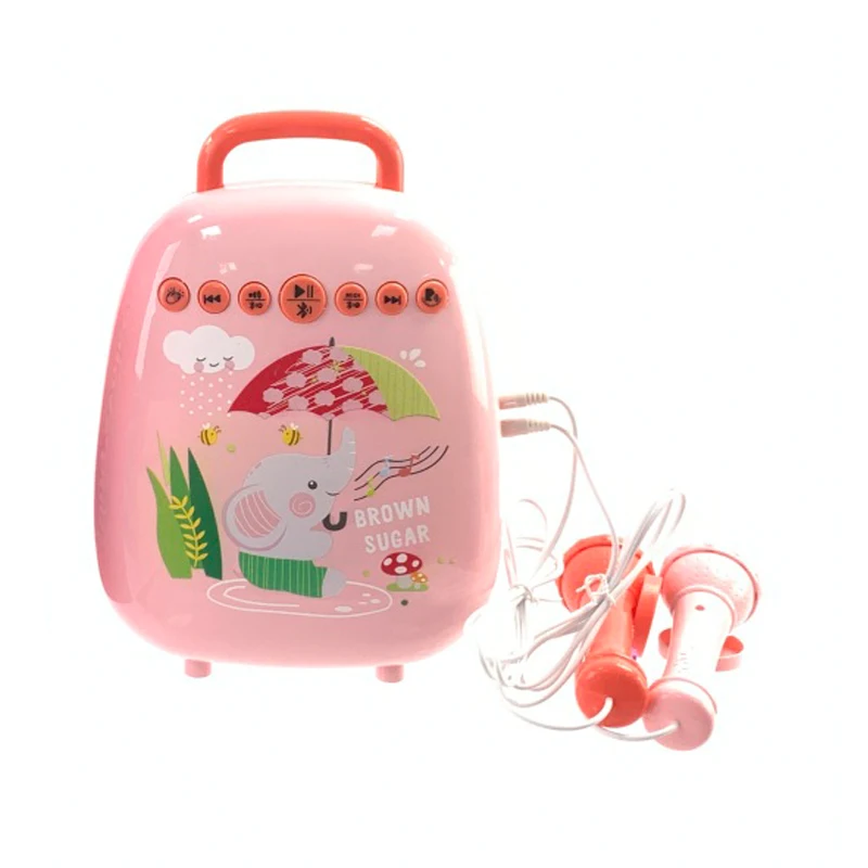 Cute design children bluetooth portable sound speaker audio karaoke microphone toy