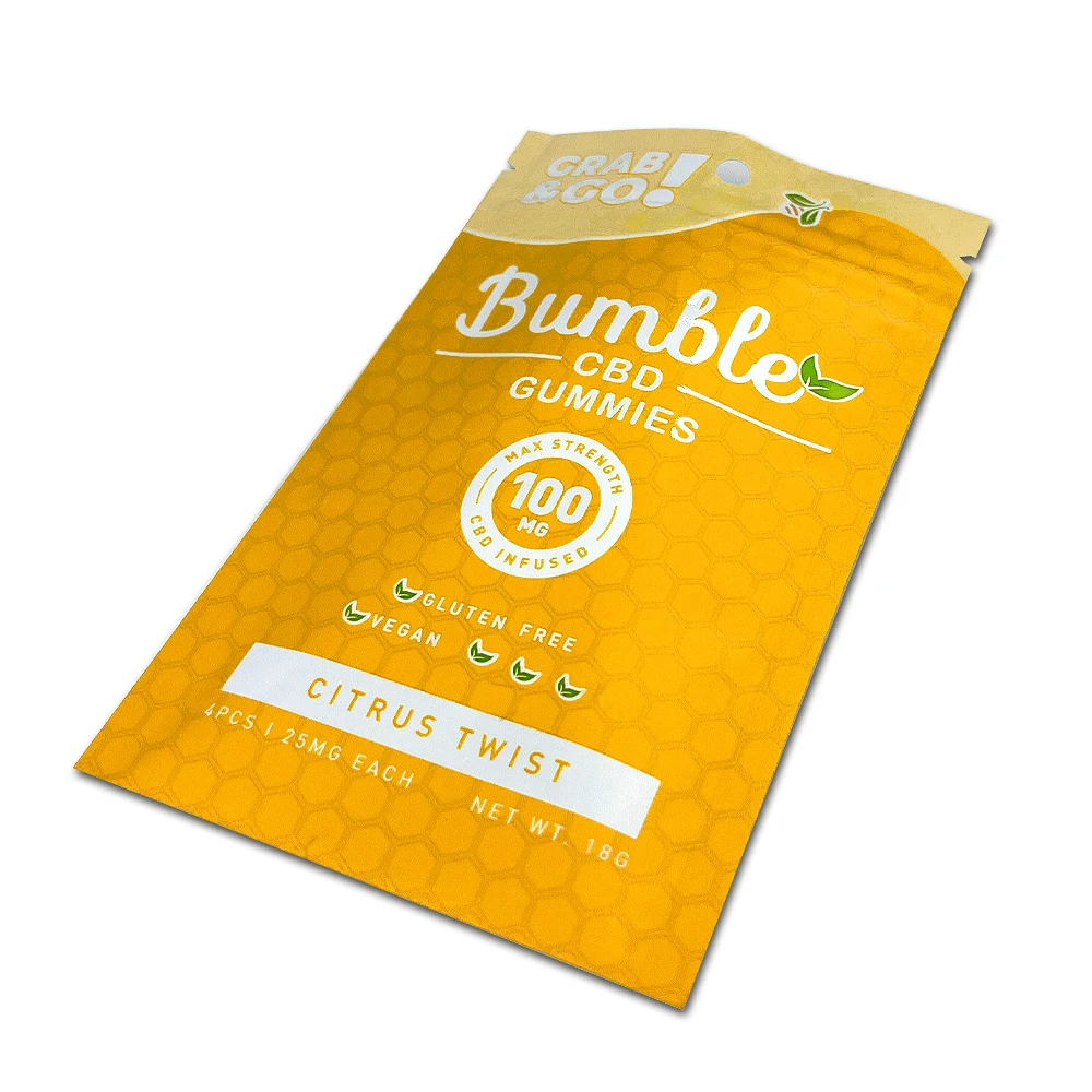 Custom Printed Ziplock Plastic Packaging Edible Candy Gummy Cookie Smell Proof 3.5g Small Mylar Bag