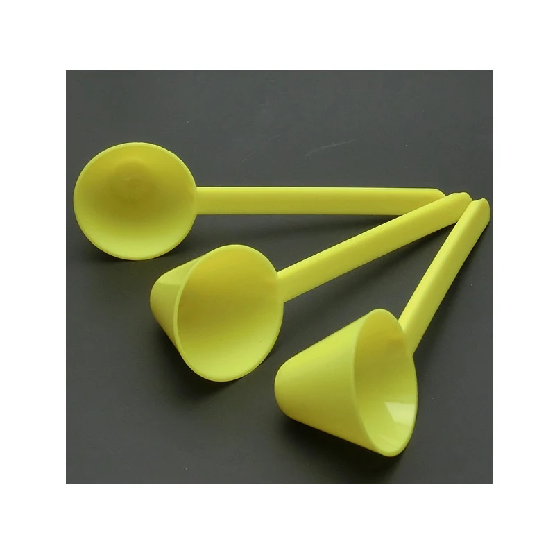 Personalized custom logo triangle cone shape food grade plastic coffee measuring spoon scoop, black