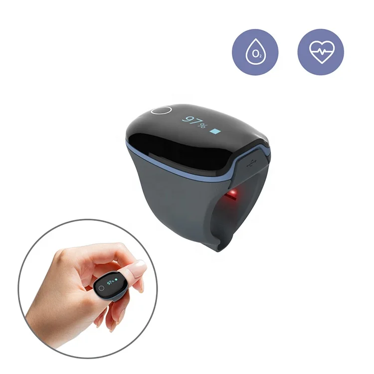 Wellue O2Ring Free APP PC Report Heart Rate Monitors Finger Pulse Oximeters