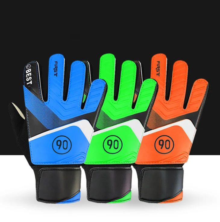 Custom Logo Professional Football Gloves with Finger Guard Latex Soccer