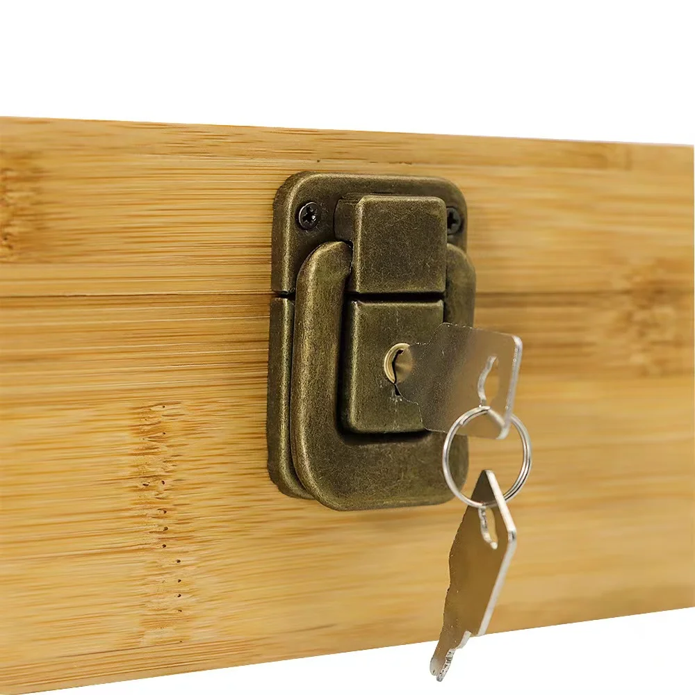 Wooden Stash Box Tobacco Set with Grinder Rolling Tray Stash Jar Cigarette Case Natural Handmade Wood Tobacco Herbal Storage Box