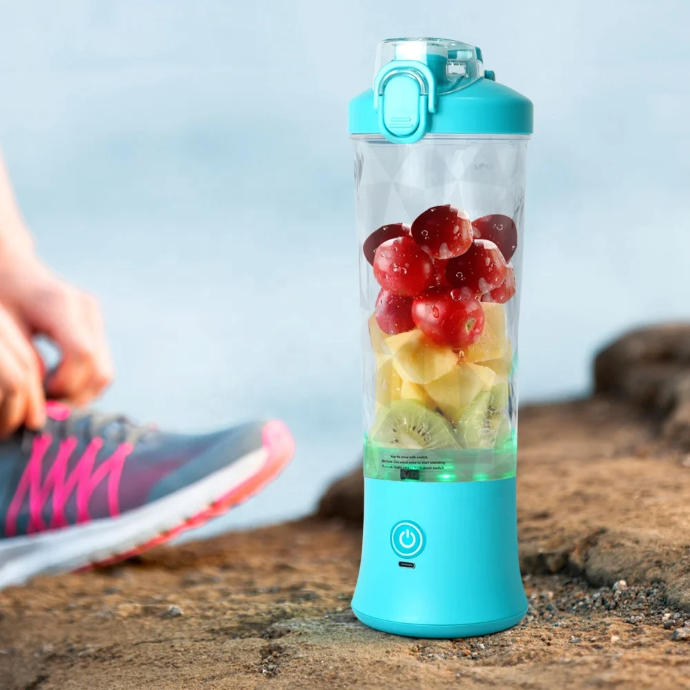 Mini Fruit Juice Blender Portable Electric Vacuum Blender Rechargeable OEM 600ml Automatic Fruit Juicer