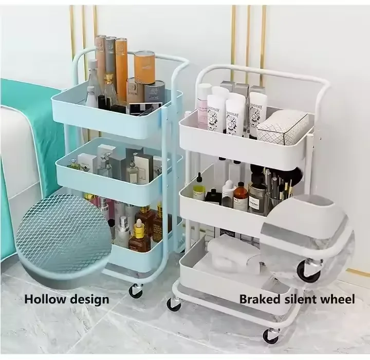 High Quality Multifunctional Carbon Steel Cart Salon Furniture for Beauty Salons and Barber Shops