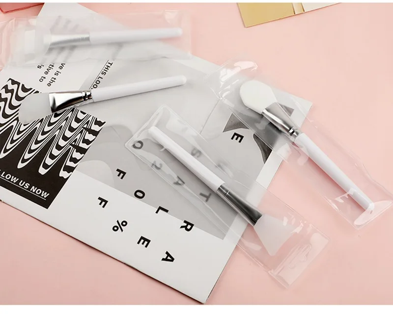 Silica gel mask brush makeup brush soft head mud film knife shape beauty makeup DIY mask brush