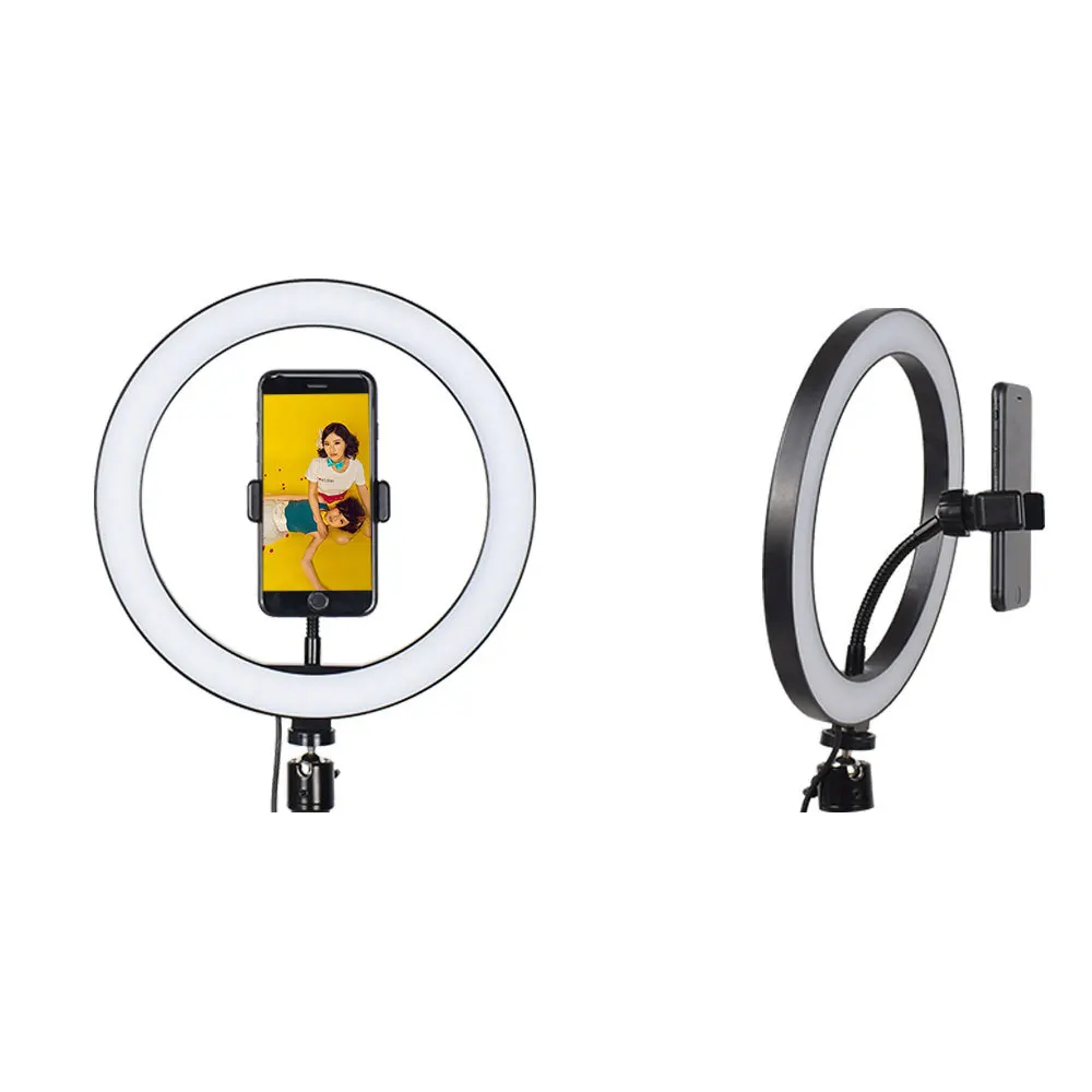 26cm Photo Ringlight Led Selfie Ring Light Phone Lamp Photography Lighting Tripod Holder for Youtube Video
