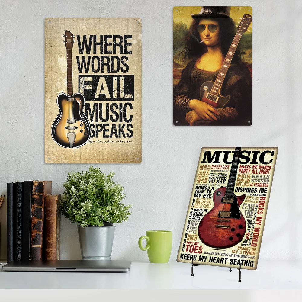 Putuo Decor Wholesale Music Tin Sign Metal Plaque Living Room Home Wall Decor