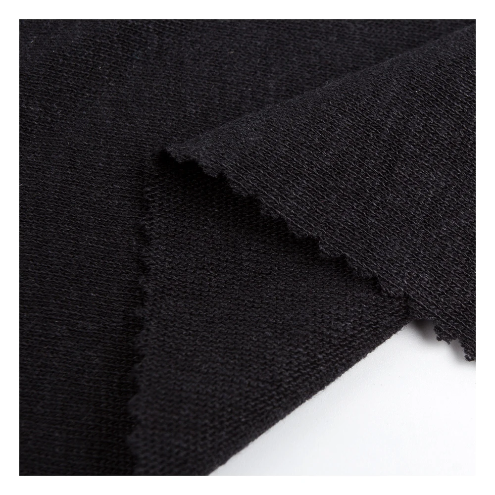 22010-260gsm трикотажная устойчивая 55% пеньковая 45% из органического хлопка ткань для одежды