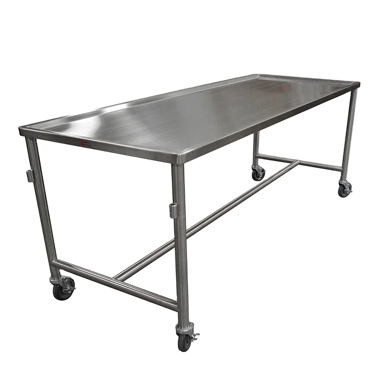 High quality stainless steel corpse exam table simple dissecting table