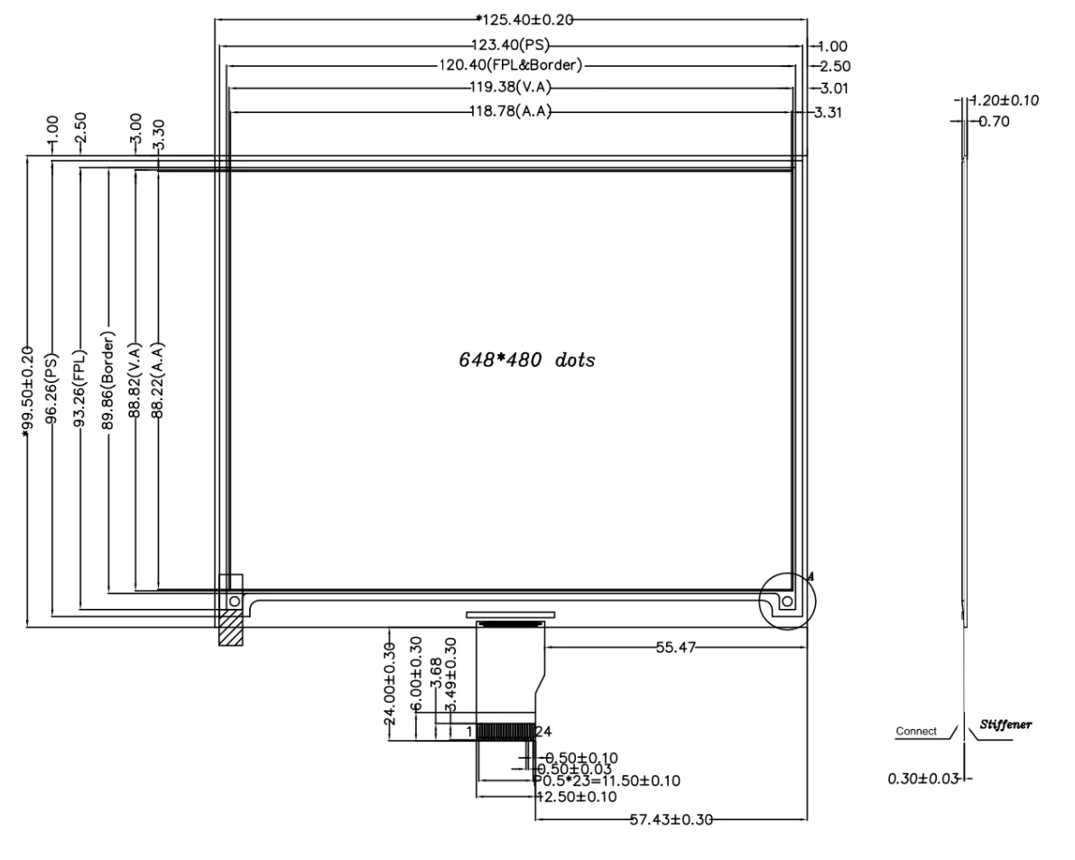 Ebook reader HD e ink 648x480 5.83 inch e-ink big screen