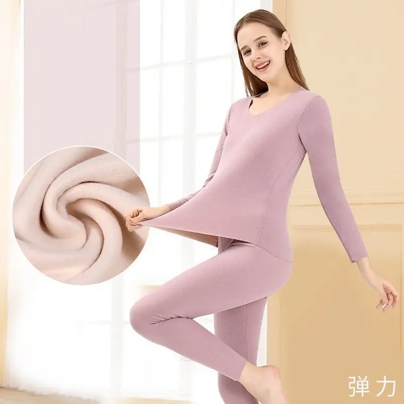 Wholesale Custom Logo Thermal Inner Clothes for Women and Men Couple Style 2 Pieces Sets For Thermal Underwear Set Winter Wear
