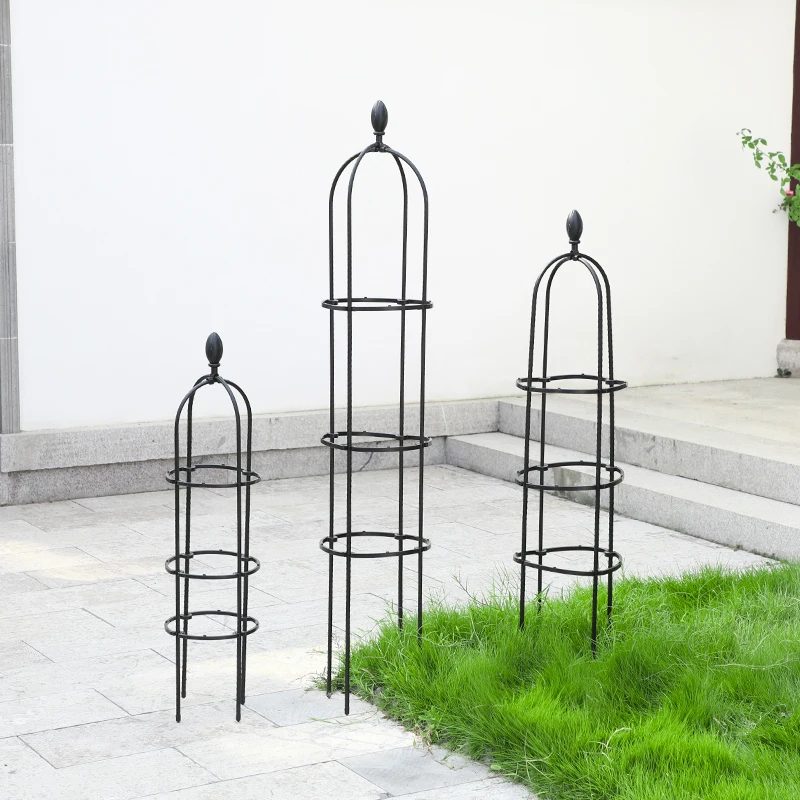 Wholesale hot sale Waterproof Plastic coated Decorative Small Potted Garden Trellis plant support stick for climbing plants