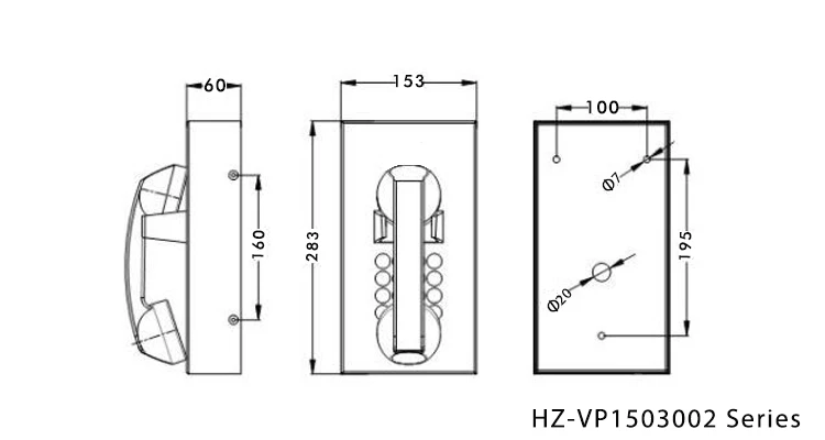 Anti Vandal Telephone Wall Mounted Public Telephone OEM Prison Phone with LCD Screen