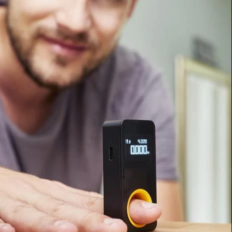 HOTO Newest Design Laser Measuring Tool Digital Tape Measure USB Rechargeable laser measuring tape Ruler For Area Volume