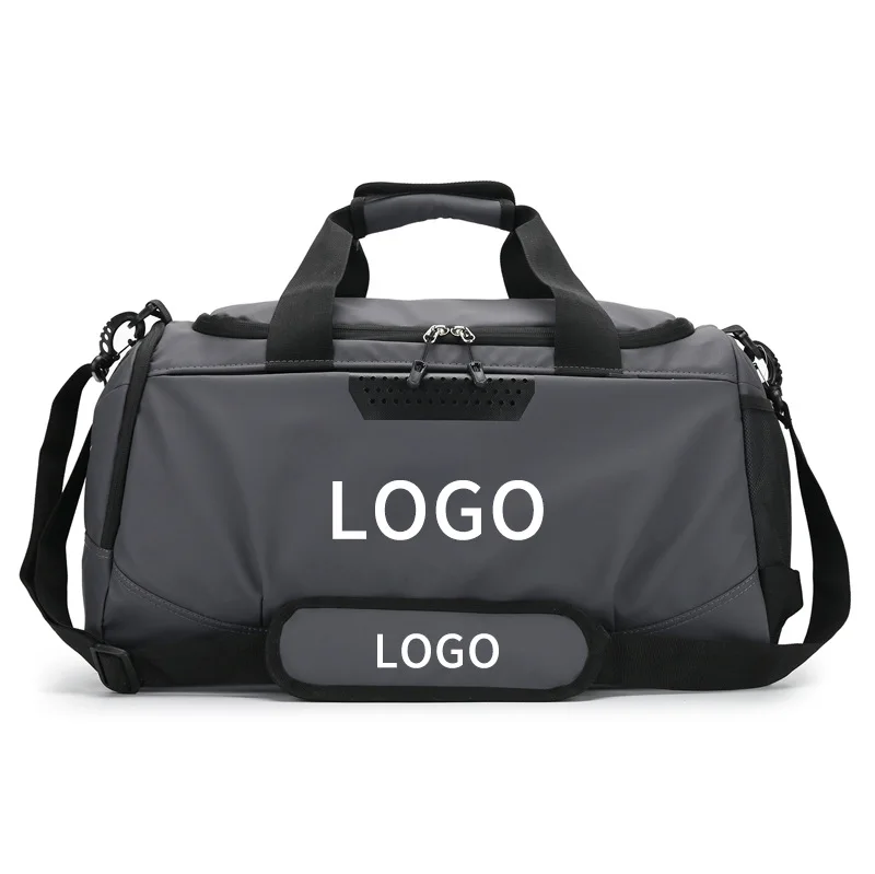 Custom Logo Men Workout Tote Sports Nylon Gym Travel Duffel Bag With Wet Shoes waterproof oxford fabric fitness yoga Bags