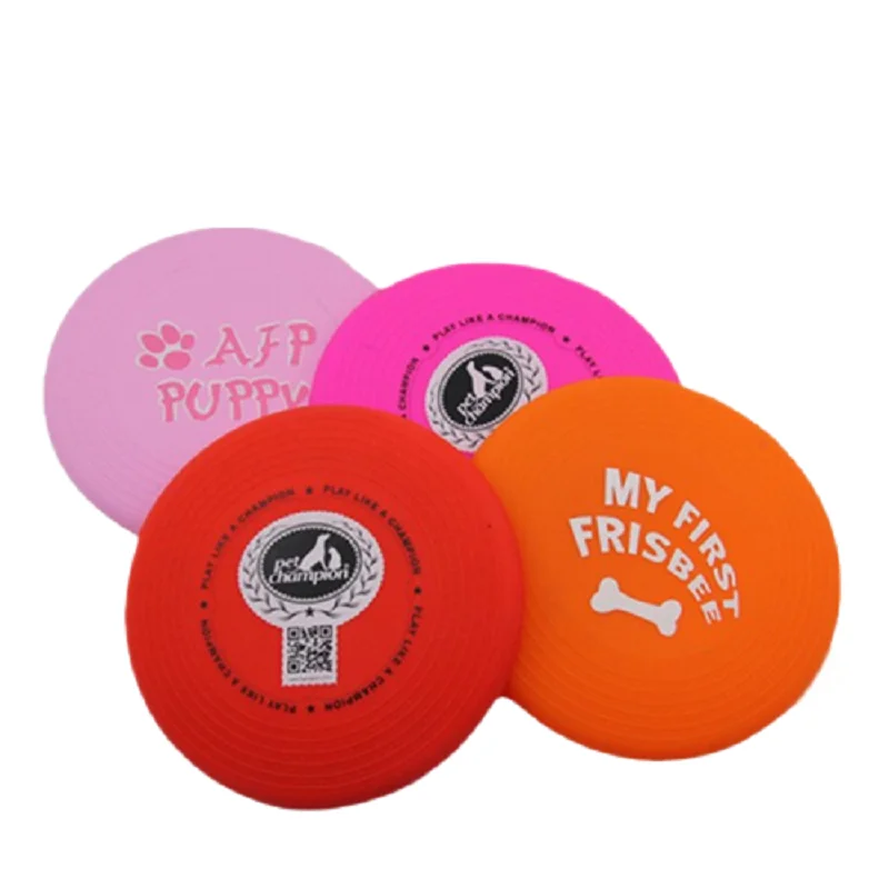 Dog Flying Disc Training Interactive Toys Puppy Flyer Toy Dog Frisbee Lightweight Soft  for Small Medium Pet