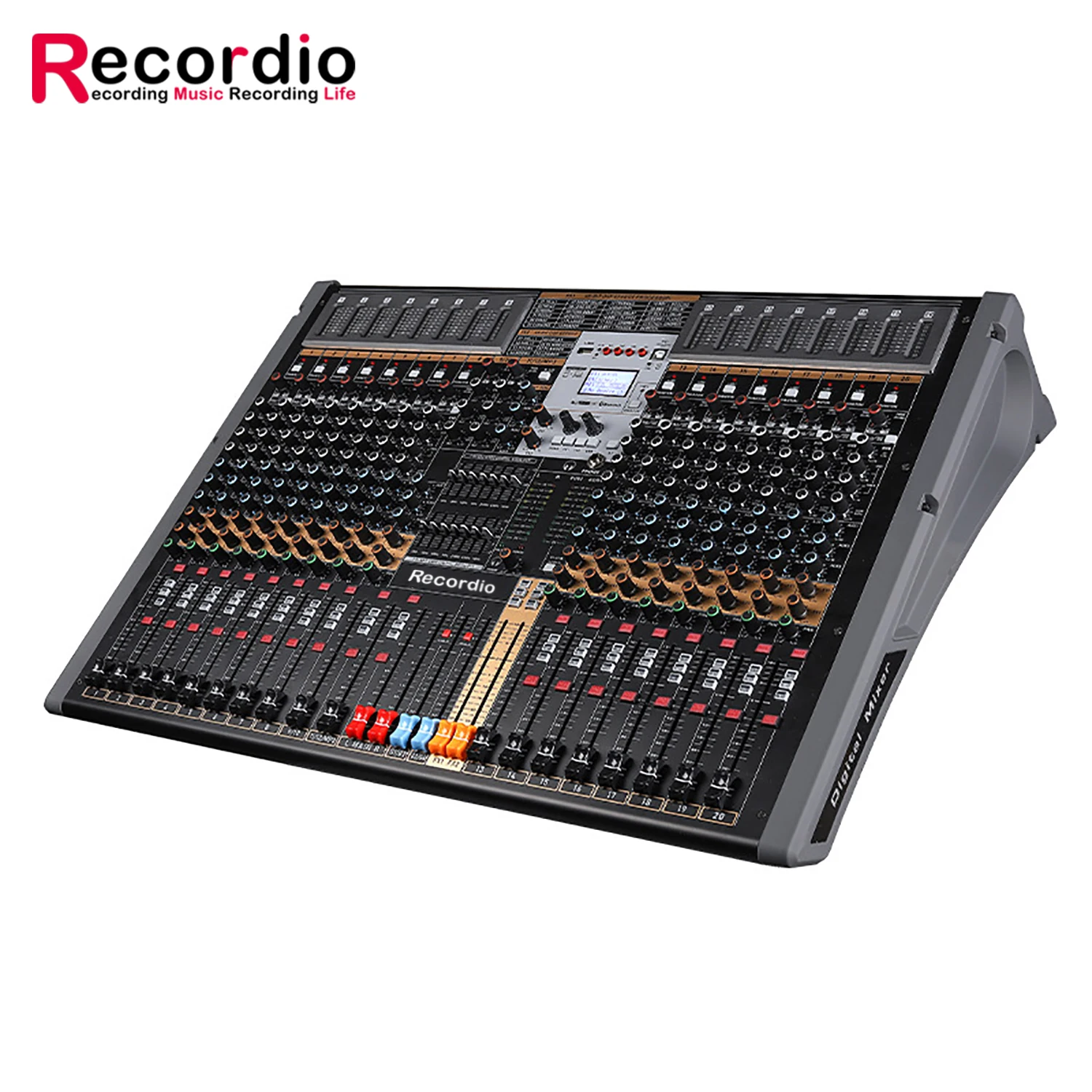 GAX-TFB20 Professional DJ Mixer Console 20 Channel Multi-Function Dual Dsp Effectors Mixer Soundcard For PC Recording