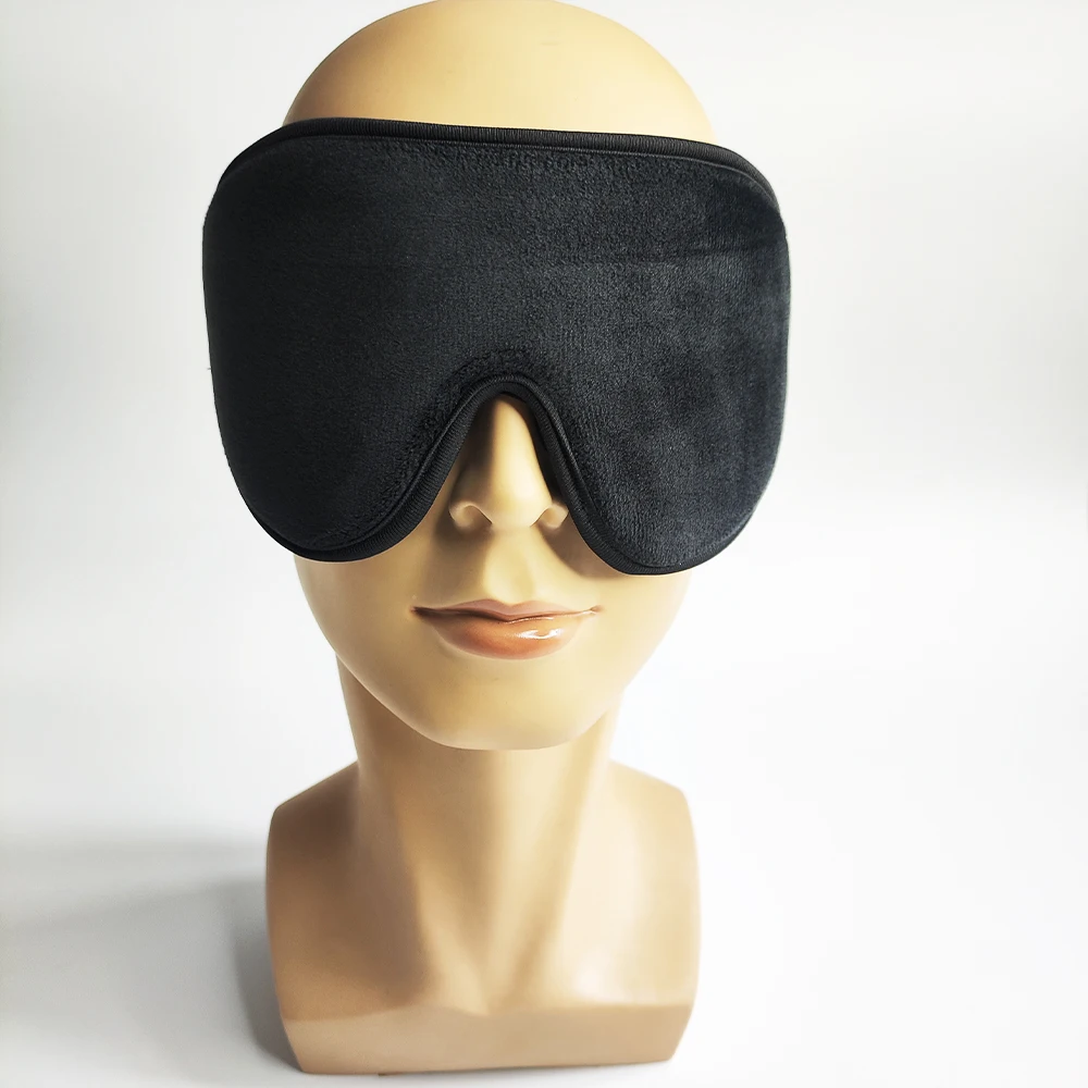 3D Deep Contoured Eye Covers for Sleeping 100% Block Out Light Zero Eye Pressure with Adjustable Strap Eye Mask