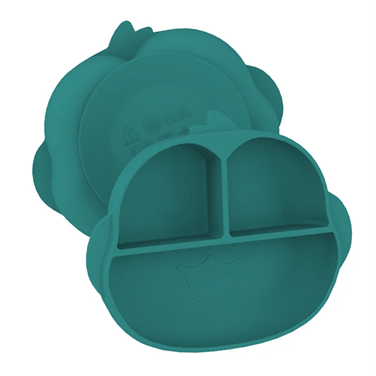 Monkey Silicone Baby Feeding Set Kids Plate Baby Eating Supplies Children Plates Silicon Toddler Plates Baby Dinner Set