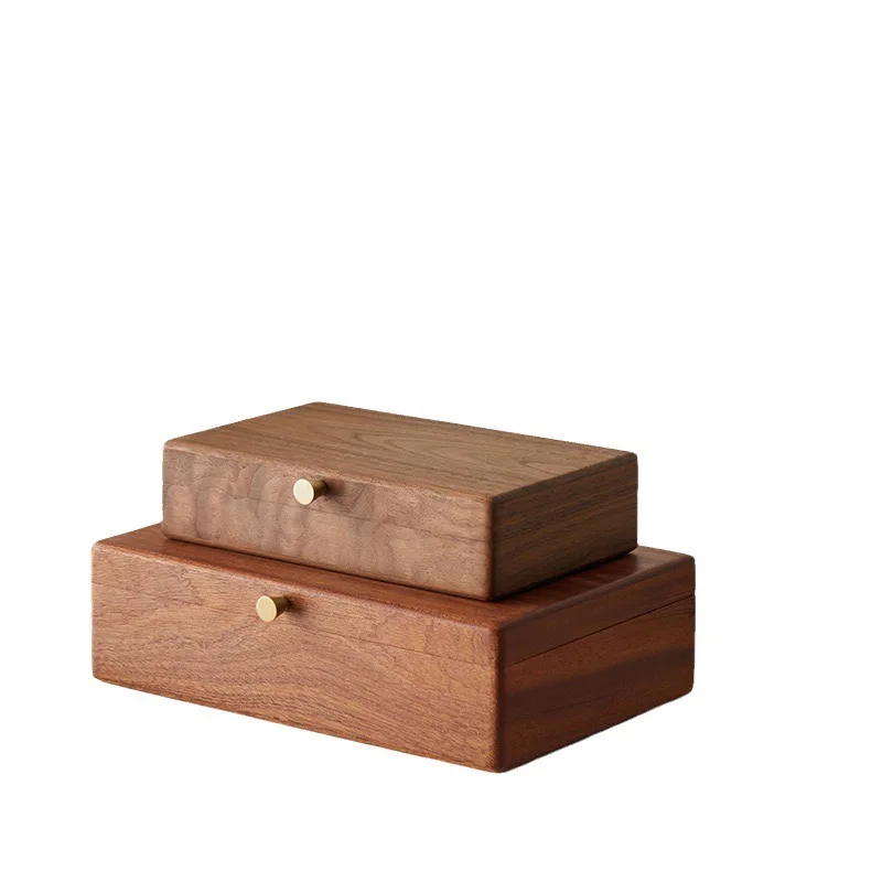 wooden jewelry packaging Multifunctional double-layer large capacity ring necklace watch wood jewelry boxes for gifts