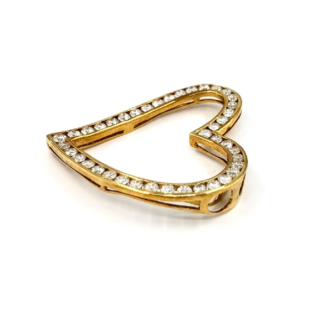 Кок сказочный дизайн персонализировать 18k чистого желтого золота высокое качество ювелирные изделия с бриллиантами в форме сердца очарование кулон для женщин