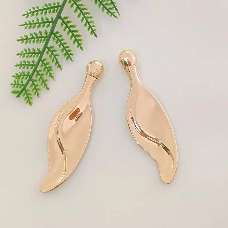 Factory Hot Sale Face Massage Tool Leaf Shape Face Lifting Scraping Board Dual Use Eye Facial Massager Zinc Alloy Massage Guasha