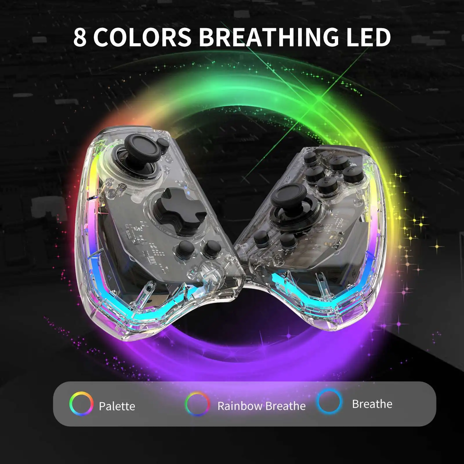 New Switch Jc Gamepad NS Left And Right Rocker Pro Bt Optical Fiber Handle