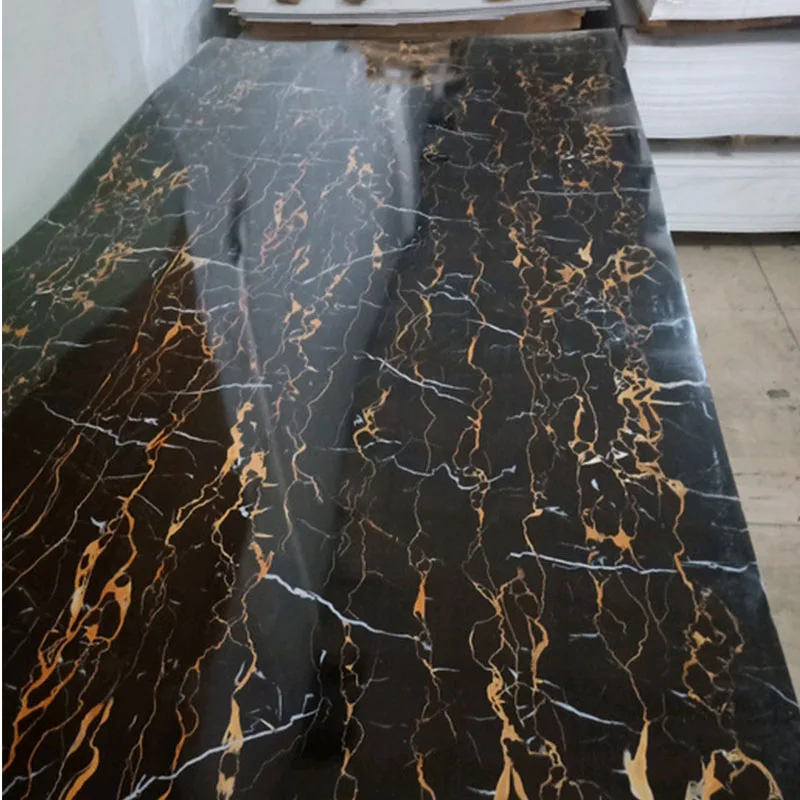 UV Board marbal high glossy uv mdf board Waterproof Variegated PVC Marble Sheet