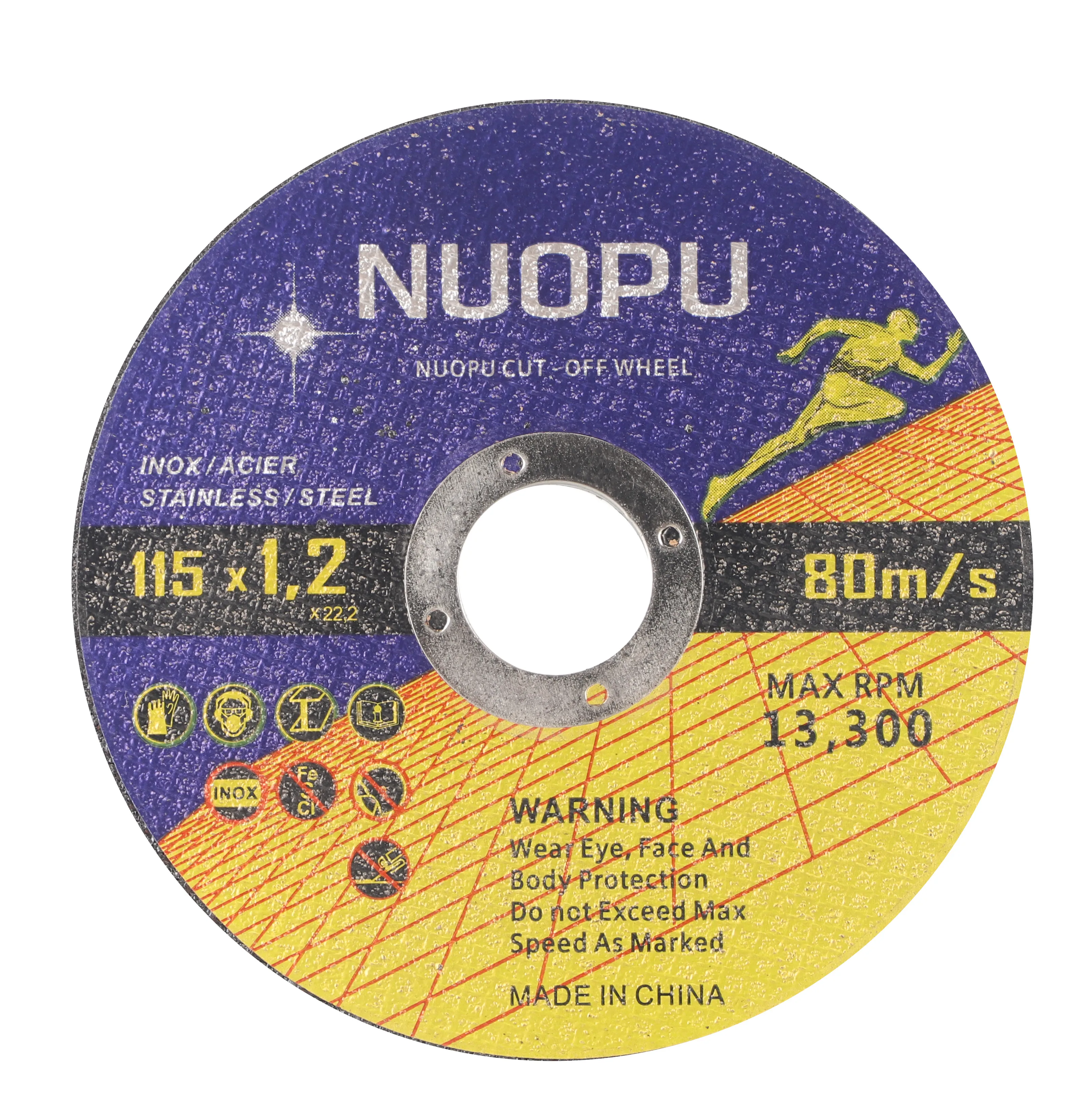 4.5 Inch 115x1x22 Super Thin Cutting Disc for Metal Resin 15-25 Days 800pcs/ctn MPA EN12413 10000PCS Accepted Standard CN;ZHE