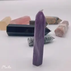 Оптовая продажа, натуральная белая Бирюзовая кристаллическая палочка, волшебная палочка, Кварцевая кристаллическая башня для лечения