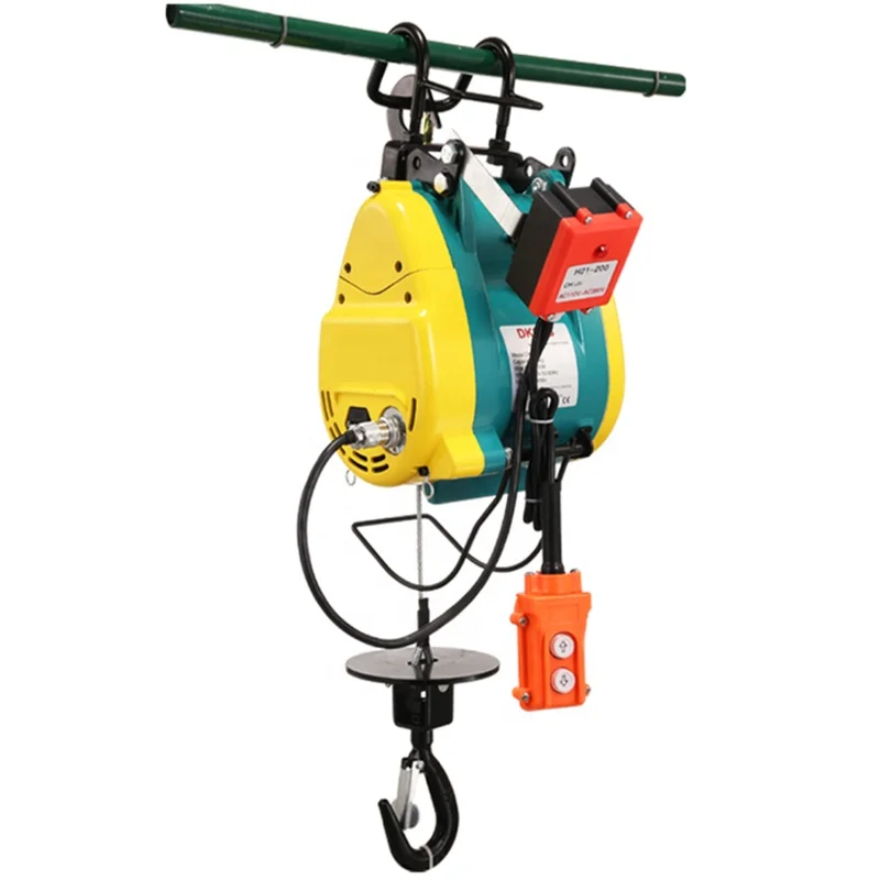 Mini Lift 220v 100kg 300kg 500 Kg Electric Hoist Small Wire Rope Crane Hoist With Remote Control