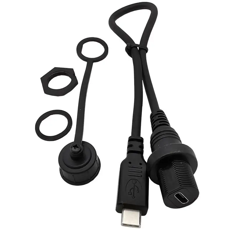 USB C IP67 Waterproof Cable type c 3.1 Male to Female Panel Mount Water Proof Connector Extension cord