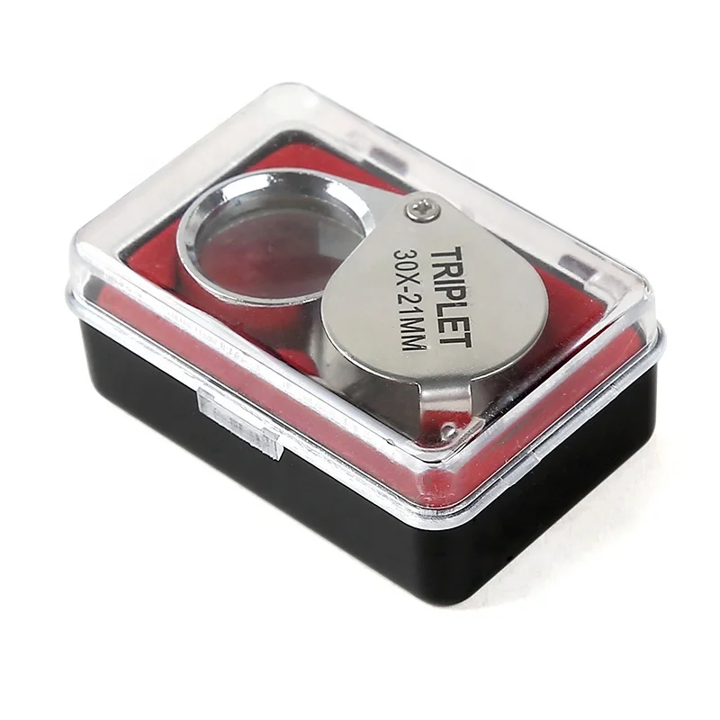 Новинка, металлическое складное увеличительное стекло высокой мощности 10X 20X 30X, портативное увеличительное стекло, Нефритовое Ювелирное Украшение, увеличительное стекло