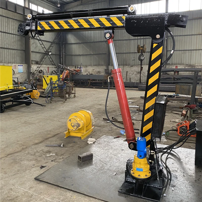 Pickup truck loading hydraulic crane fishing boat truck loading and unloading cargo pickup truck crane