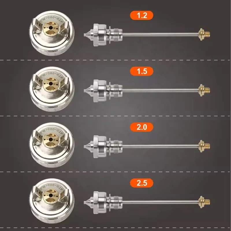 WA-101 WA-200 Automatic Spray Gun Nozzle+Needle+Aircap Set WA101 WA200 Repair Kit Sprayer Parts Pneumatic Tool