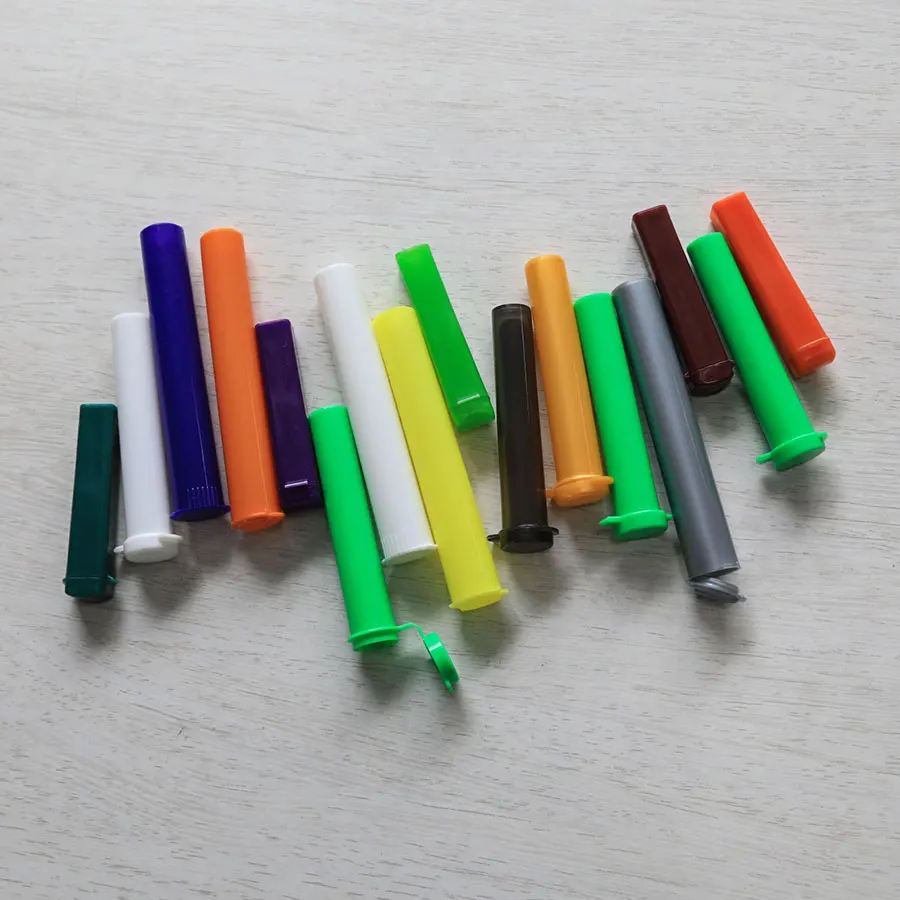 14ml 23ml Mini Slim Plastic Straight J Vials with Hinged Cap