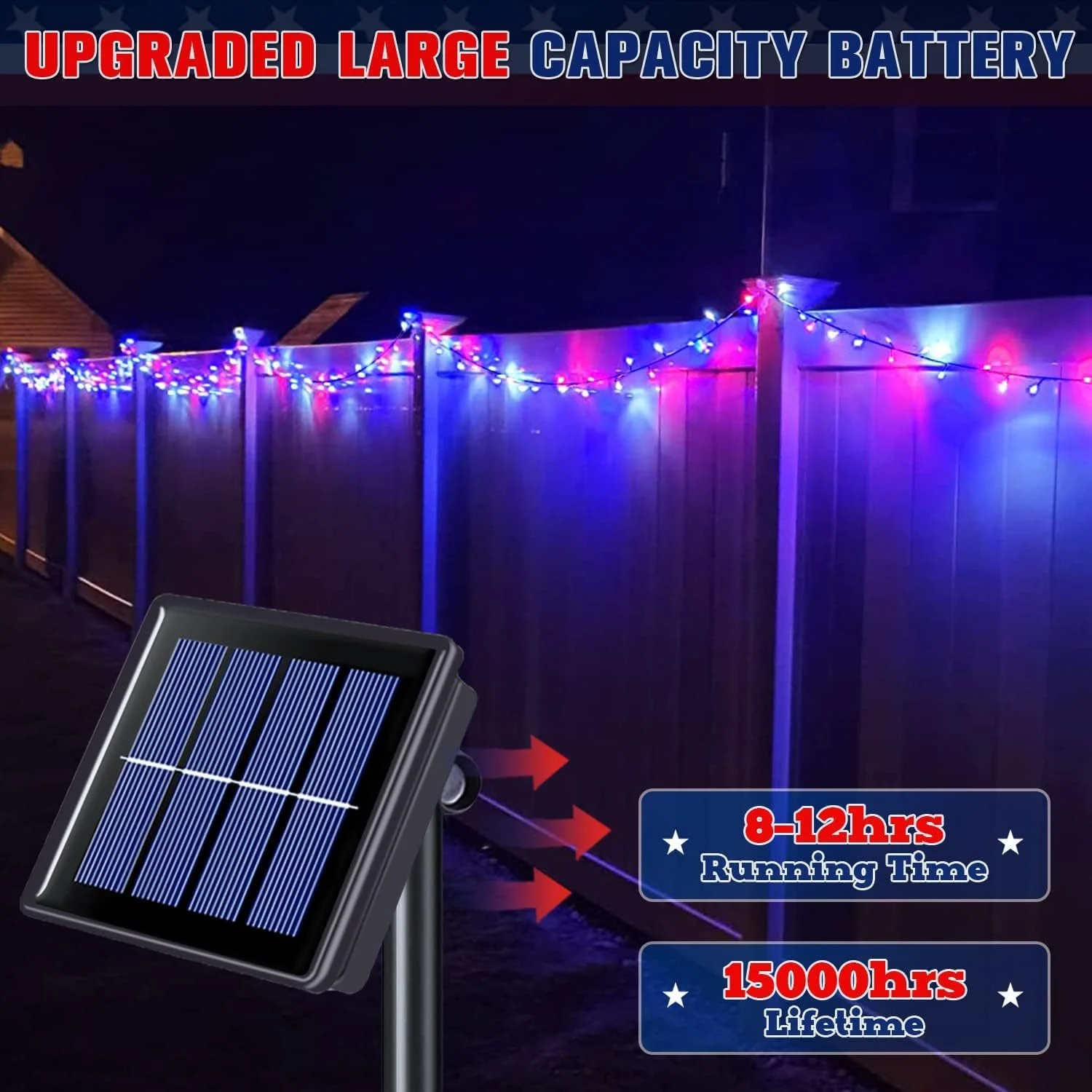 Outdoor Solar Lights String Christmas Holiday Courtyard Garden Decorative Arrangement Gipsophila Independence Day Halloween