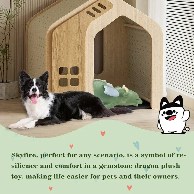 PETFULED Gem Flying Dragon Dog Heartbeat Toy,Puppy Separation stress , Behavioral Training Aid for Sleep Plush