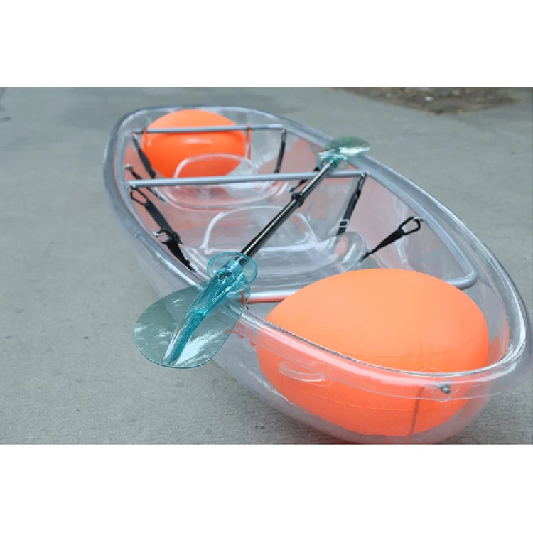 Professional Manufacturer Kayaks Sit On Top Tandem Clear Bottom Transparent Canoe Kayak With Paddles For Sale