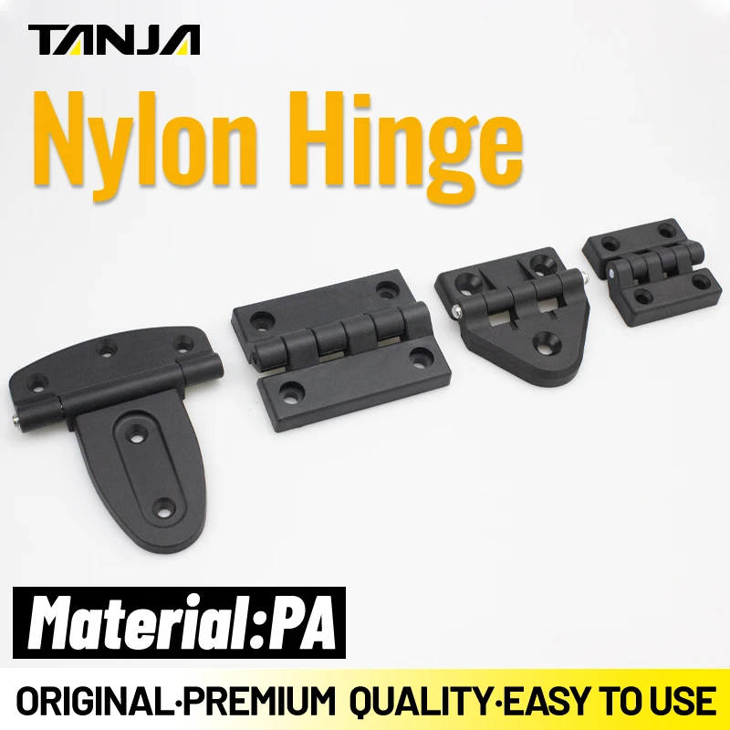 Black PA Gate Hinges Cabinet Box Generator Butt Hinge Nylon Hinge