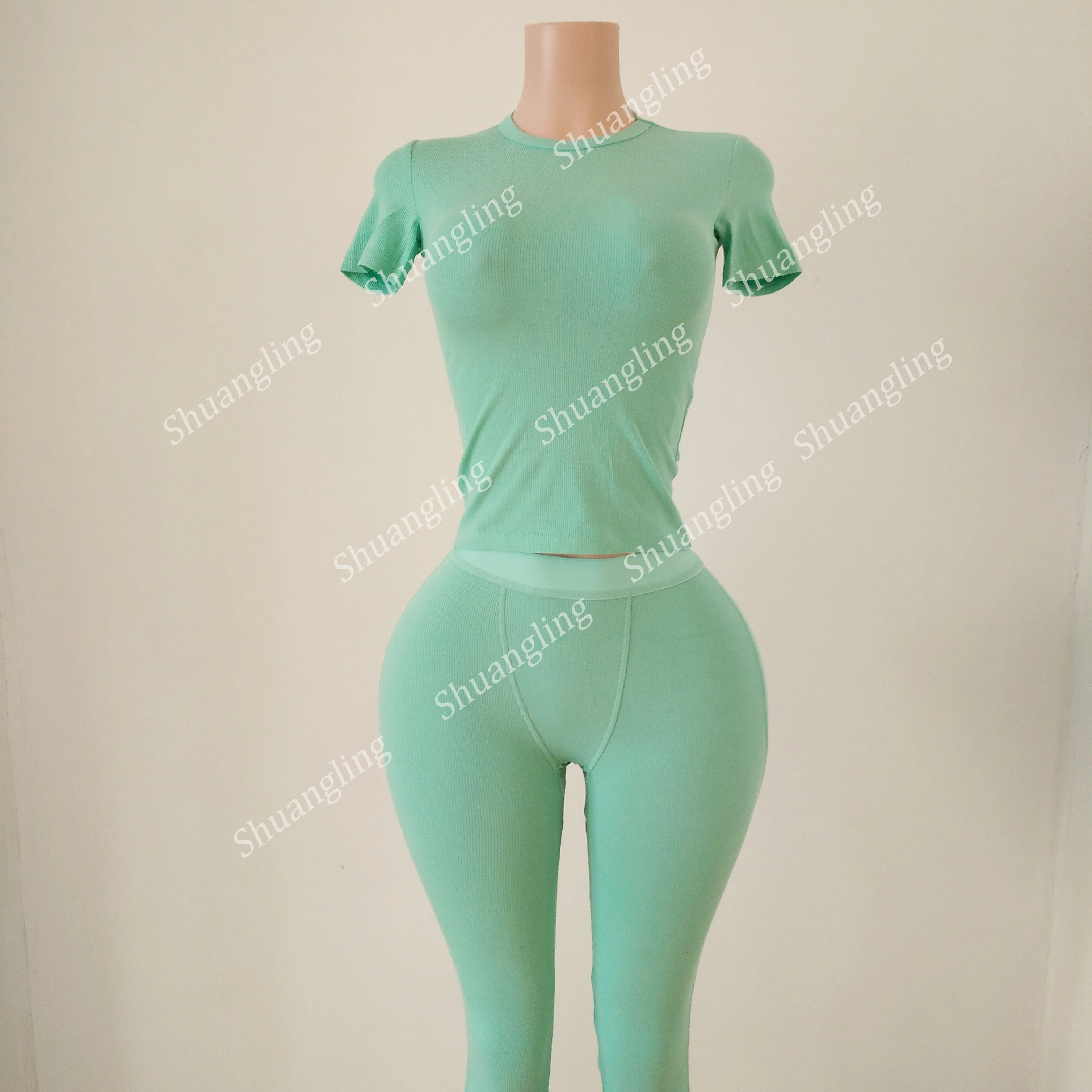 Summer 2023 Women Clothing Custom Logo Cotton Workout Sets T Shirt Tracksuits 2 Piece Biker women Short Set