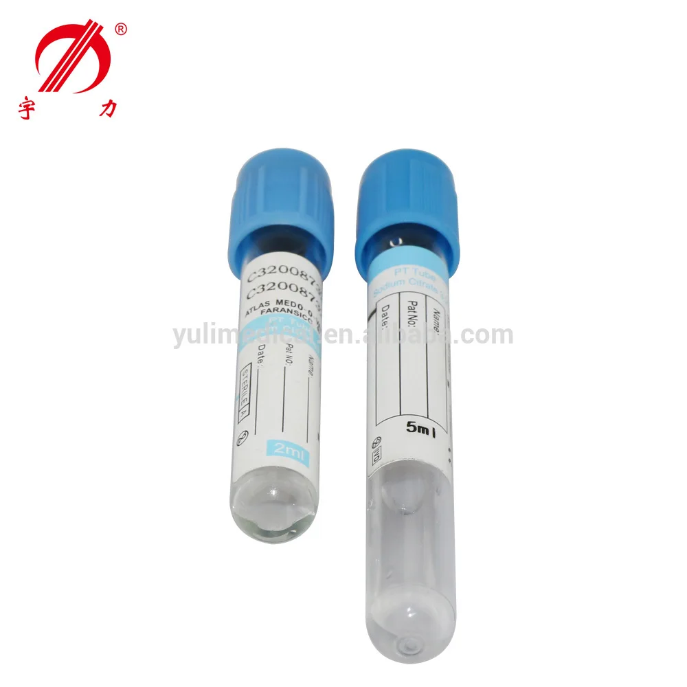 Blue sodium citrate vacuum pt blood collection tube for sale