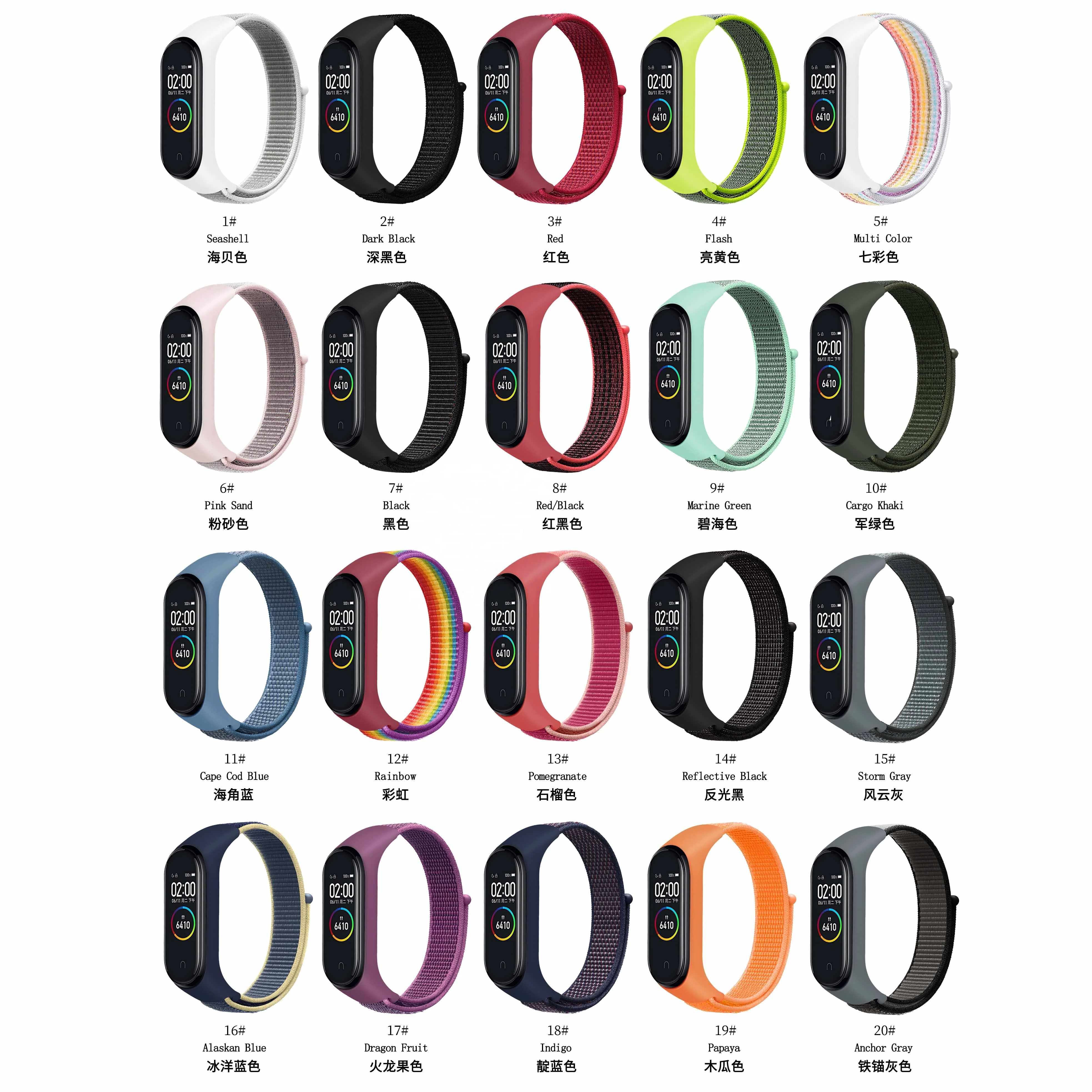 Tschick MI band 4 Strap for xiaomi mi Band 4 3 Sports Nylon Watch Strap Breathable Bracelet Watchband Smart Watch Accessories 4