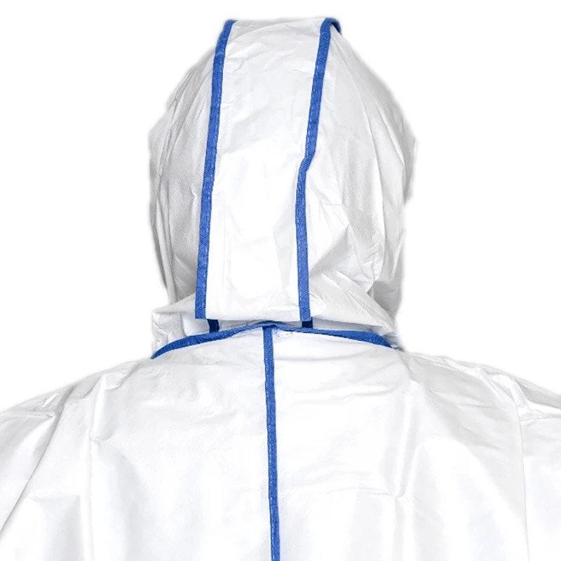 CE certified bound seam hazmat suits microporous biosecurity biosafety coveralls iso clothing protection disposable overalls