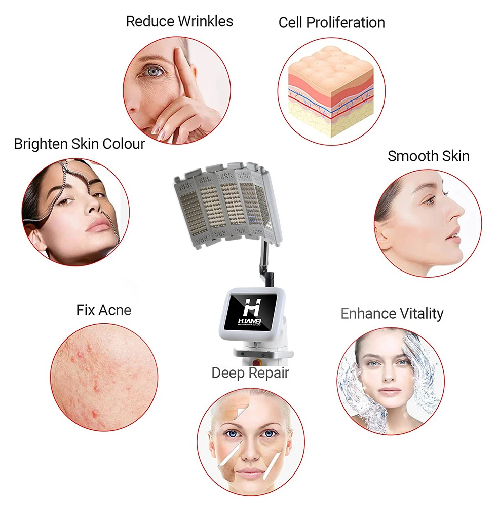 2024 hot product 7 colors mascara led light therapy  PDT therapy facial whitening LED pdt machine