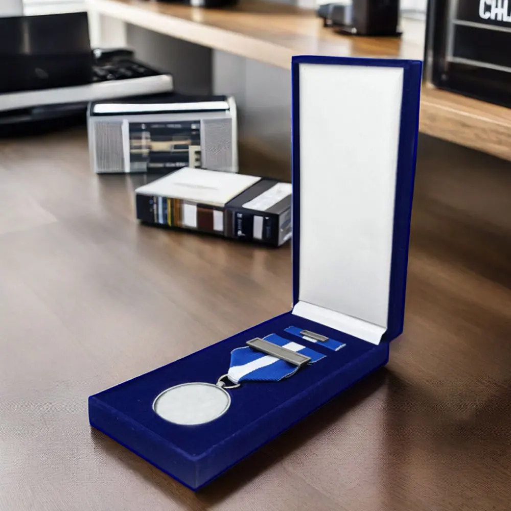 Custom made chest badge medallion 3D zinc alloy commemorative enamel metal award sport honor medal with velvet box